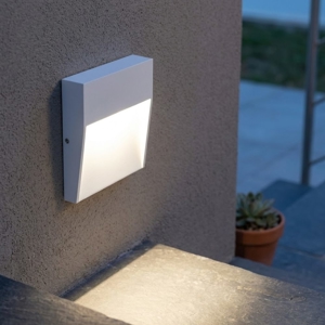 Segnapasso bianco led 3w 4000k per esterno quadrato gea luce