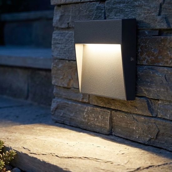 Onda luce free square segnapasso da esterno antracite led 3w 4000k ip54