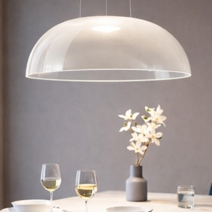 Stilnovo lampadario demi da cucina moderna cupola 70cm led 33w 3000k