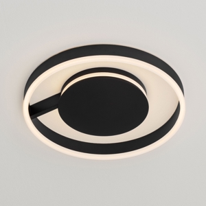 Plafoniera moderna 40 cm nera led 41w cct 2700k 3000k 4000k dimmerabile per camera da letto