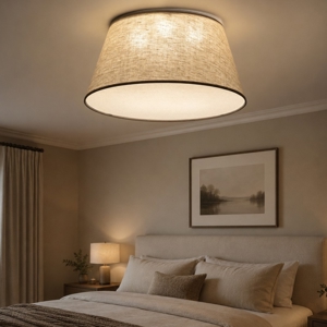 Plafoniera per camera da letto cono di tessuto da soffitto