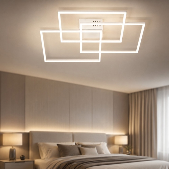 Frame pl quadrato bianco ideal lux plafoniera led 35w 3000k