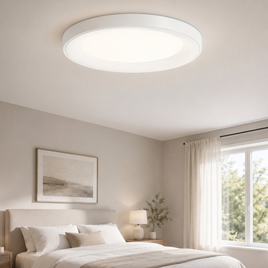 Planet pl d60 ideal lux plafonieraper camera da letto led 3000k rotonda bianca