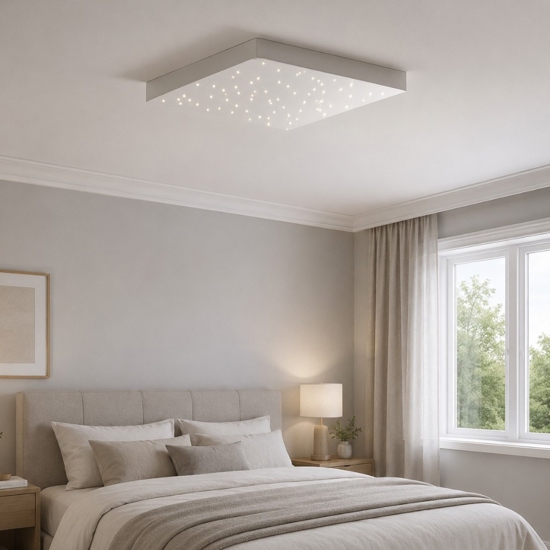 Plafoniera pannello per camera da letto cielo stellato bianco led 3000k 4000k 8w