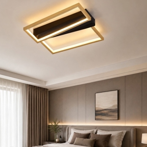 Plafoniera camera da letto neo oro led 28w 3000k dimmerabile design