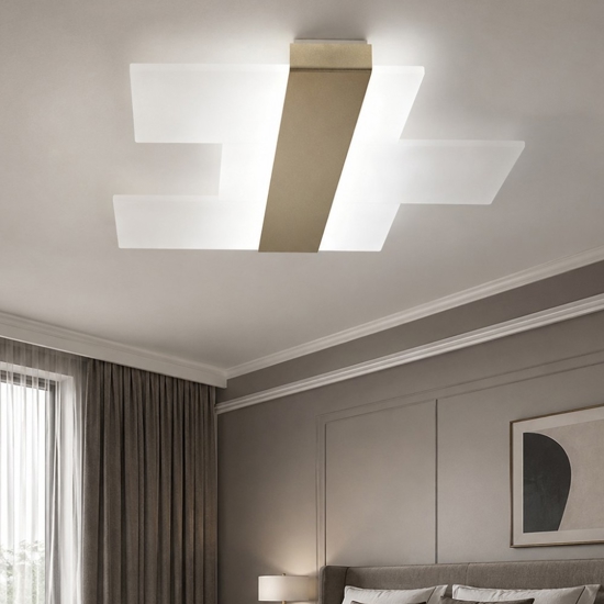 Toplight flight plafoniera camera da letto led 30w colore oro