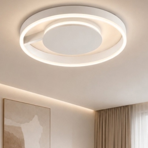 Plafoniera bianca 40 cm moderna led 41w cct 2700k 3000k 4000k dimmerabile per camera da letto