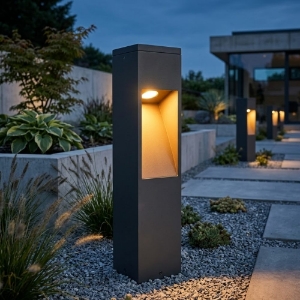 Top light lampioncino da giardino lisbona antracite led 12w 3000k ip65