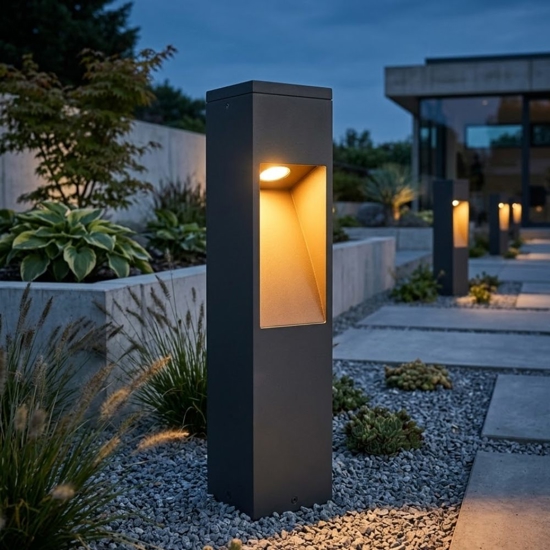 Top light lampioncino da giardino lisbona antracite led 12w 3000k ip65