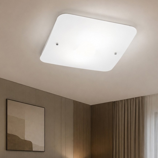 Celine pl4 plafoniera per camera da letto quadrata ideal lux luminosa quadrata 49cm