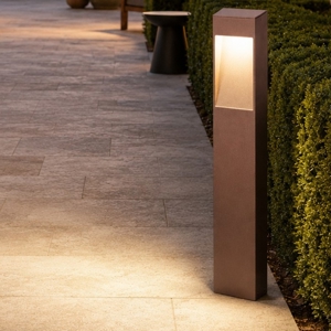 Lampione corten da giardino per esterno led 7w 3000k