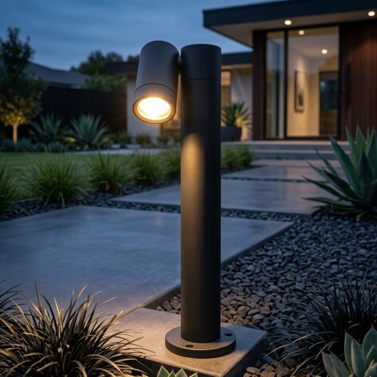 Top light lampioncino da giardino oslo luce orientabile gu10 antracite ip65