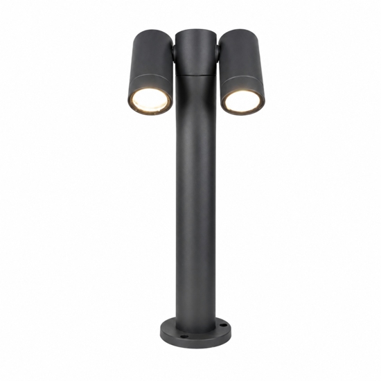 Lampione da giardino top light oslo due luci orientabili ip65