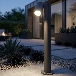 Top light oslo lampione da giardino antracite luce orientabile ip65