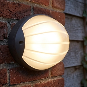 Applique da esterno ovale antracite moderna led 7w 3000k ip65