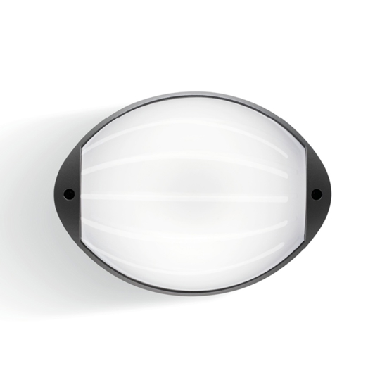 Applique da esterno ovale antracite moderna led 7w 3000k ip65