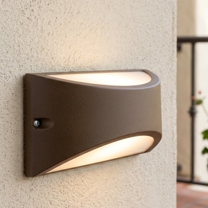 Applique per esterni color caffe moderna led 10w 4000k ip65