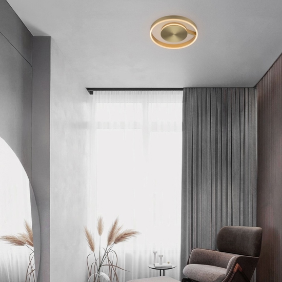 Plafoniera moderna bronzo led 41w cct 2700k 3000k 4000k dimmerabile per camera da letto