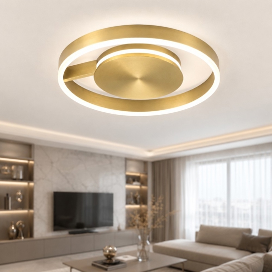 Plafoniera moderna bronzo led 41w cct 2700k 3000k 4000k dimmerabile per camera da letto