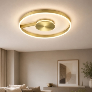 Plafoniera rotonda bronzo led 48w cct 2700k 3000k 4000k dimmerabile per soggiorno moderno
