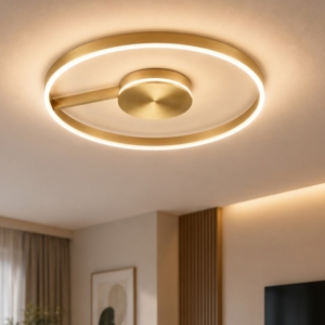 Grande plafoniera bronzo moderna led 57w cct 2700k 3000k 4000k dimmerabile per salone