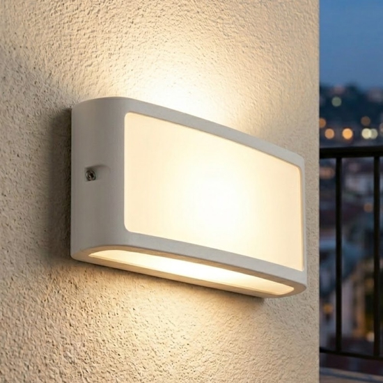 Applique per esterni bianca moderna led 3000k ip65