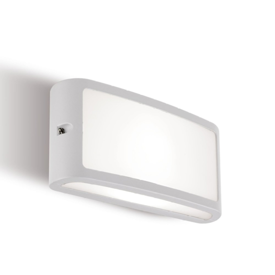 Applique rettangolare da esterno bianca moderna led 10w 4000k ip65