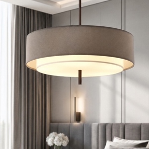 Maytoni bergamo lampadario moderno circolare in tessuto