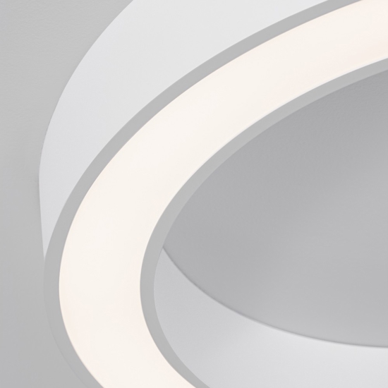 Plafoniera moderna cerchio anello bianco 60 cm led 48w 2700k a 4000k con telecomando app
