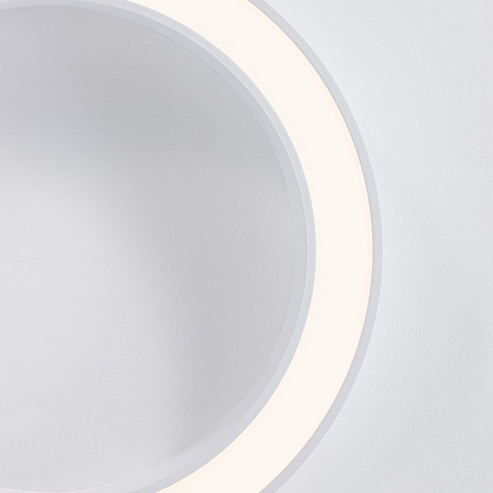 Plafoniera moderna cerchio anello bianco 60 cm led 48w 2700k a 4000k con telecomando app