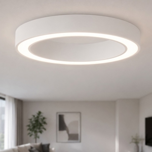 Plafoniera bianca tonda anello 80 cm moderna led 59w cct 2700k a 4000k dimmerabile con telecomando app