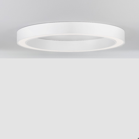 Plafoniera bianca tonda anello 80 cm moderna led 59w cct 2700k a 4000k dimmerabile con telecomando app