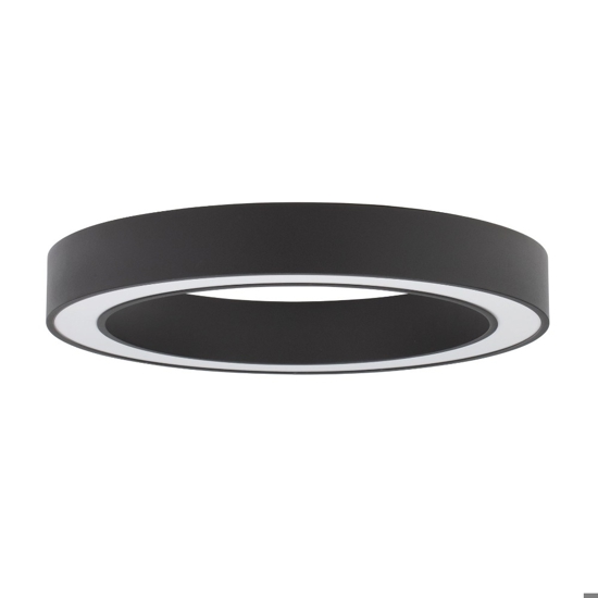 Plafoniera nera tonda 80 cm moderna led cct 59w dimmerabile 2700k a 4000k telecomando app