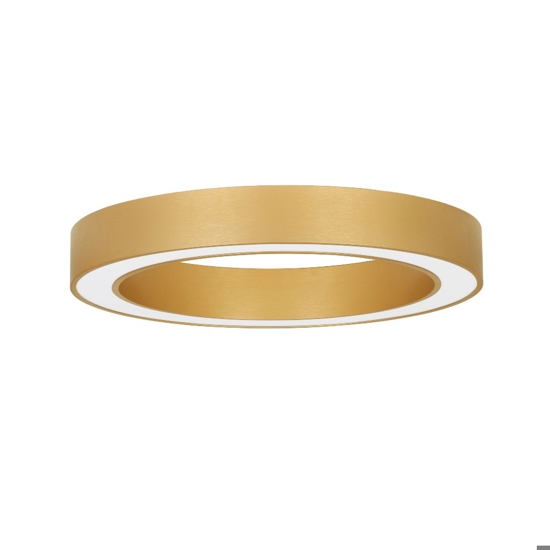 Plafoniera rotonda anello oro 60 cm moderna led 48w cct 2700k a 4000k dimmerabile telecomando app