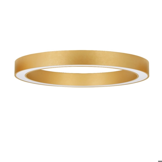 Grande plafoniera 80 cm oro anello led 59w cct 2700k a 4000k dimmerabile telecomando app