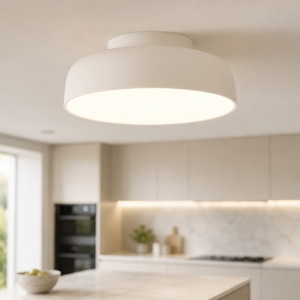 Plafoniera crema per cucina moderna 40cm led 27w dimmerabile 3000k