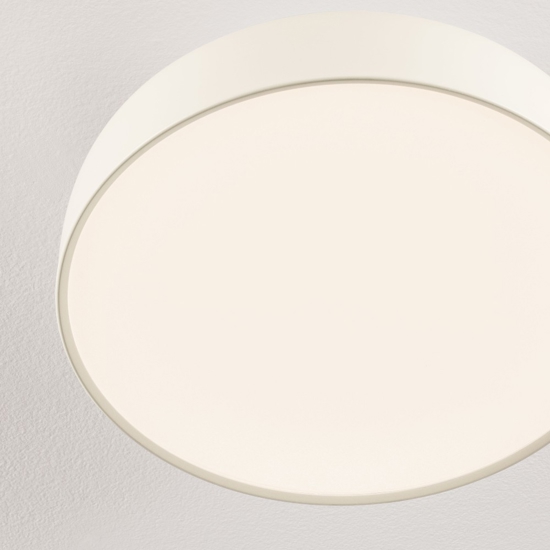 Plafoniera crema per cucina moderna 40cm led 27w dimmerabile 3000k