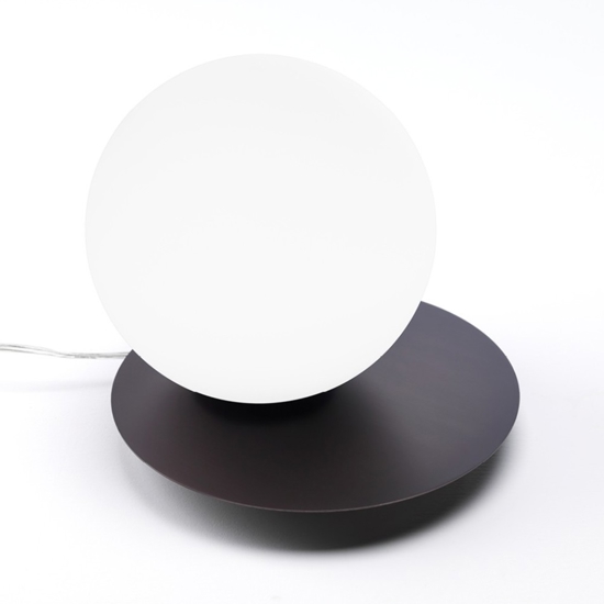 Vivida abat-jour pearl bronzo vetro bianco led 12w 3000k da comodino