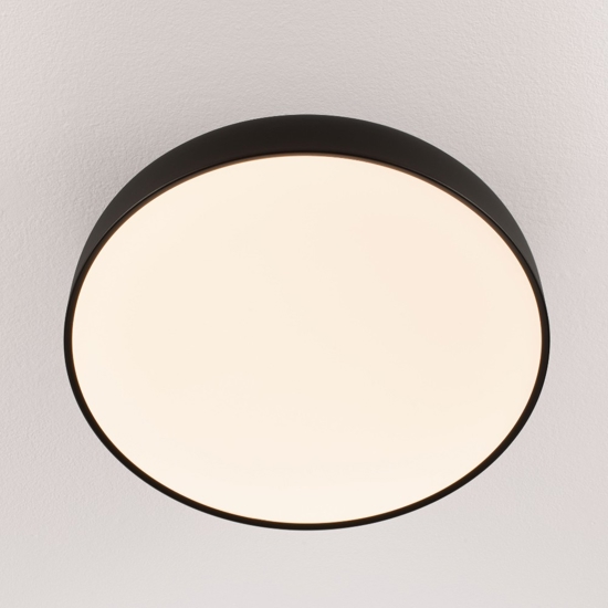 Plafoniera nera 50 cm moderna per soggiorno led 3000k dimmerabile