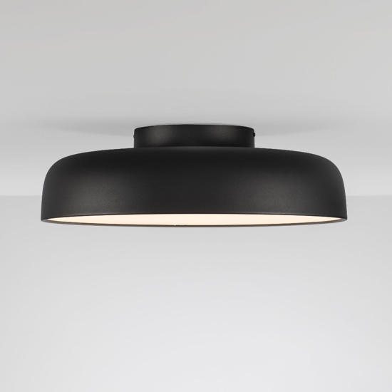 Plafoniera nera 50 cm moderna per soggiorno led 3000k dimmerabile