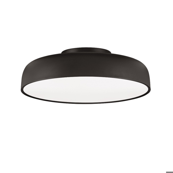 Plafoniera nera 50 cm moderna per soggiorno led 3000k dimmerabile