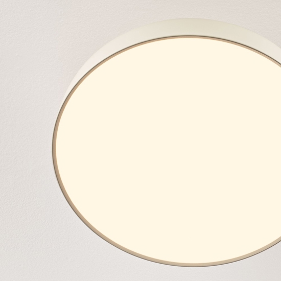 Plafoniera da soffitto crema 50 cm rotonda led 36w 3000k dimmerabile per soggiorno