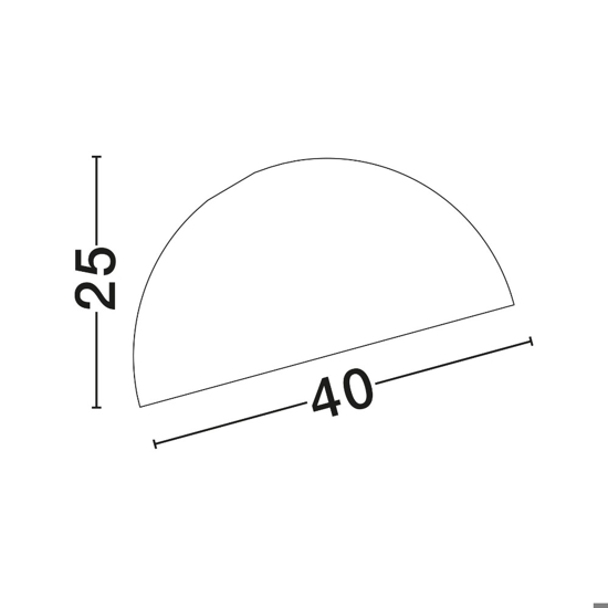 Plafoniera cupola 40 cm bianca inclinata per cucina moderna