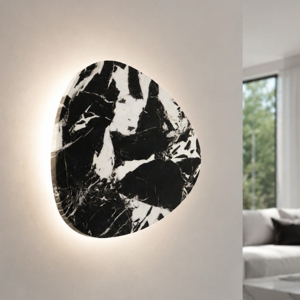 Applique effetto marmo bianco nero moderno 11w 3000k fp