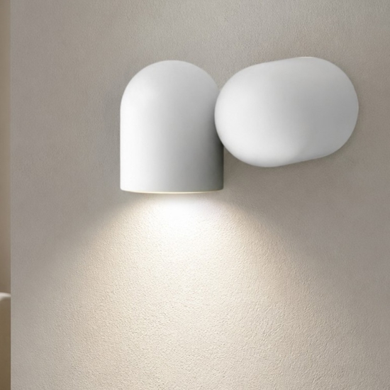 Applique bianco moderna luce orientabile per interni