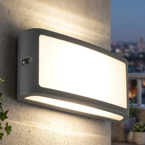 Applique da esterno rettangolare antracite led 3000k ip65