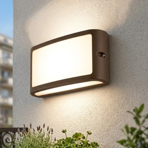 Applique per esterni color caffe rettangolare led 3000k ip65