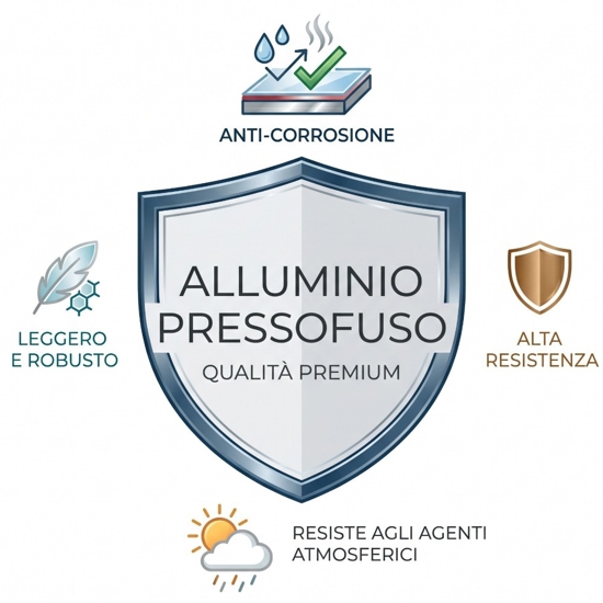 Applique da esterno balcone bianca led 4000k ip65