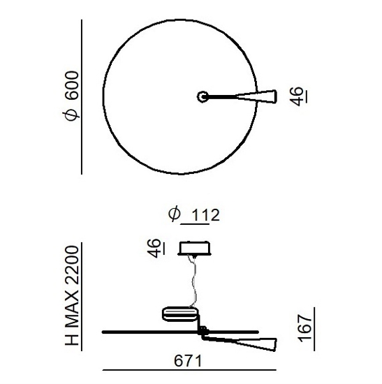 Lampadario moderno per tavolo da pranzo stilnovo bascula led 3000k bronzo