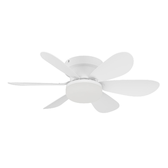 Mini ventilatore  da soffitto bianco eglo clovelly con led 13w 3000k ambienti fino a 13mq fp